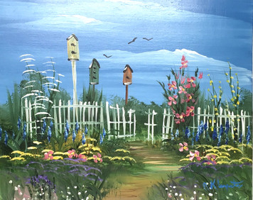 BIRDHOUSES - OIL PAINTING BY NORM - Was $60 - Now $45