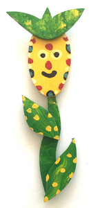 3-D YELLOW TOMATO FLOWER BY BEBO..WAS $45...NOW $15