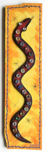Cutout SNAKE with Bottle Caps on HEAVY Board