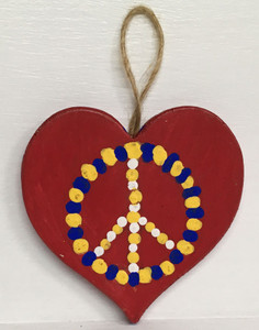 PEACE - HEART CUT-OUT by Bliiy FRED Hellam