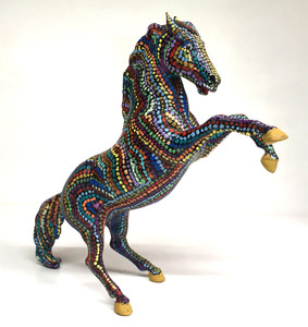 COLORFUL HORSE STATUE by ELAYNE GOODMAN - "DOT-ologist"