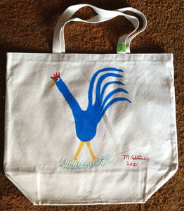TOTE BAG - HandPainted Rooster Design (T-1)