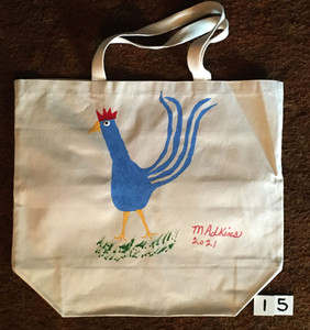 TOTE BAG w/ Blue Rooster  (T-15) - NOW ONLY $60.ºº