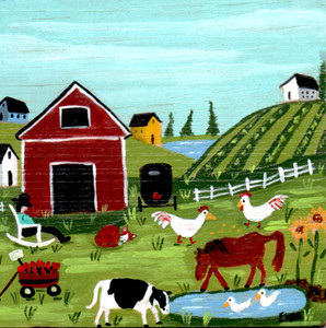 "LAZY DAYS" Amish Painting by Ellie
