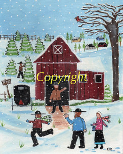 AMISH CHRISTMAS TREE FARM by Ellie - Was $95 - Now $60
