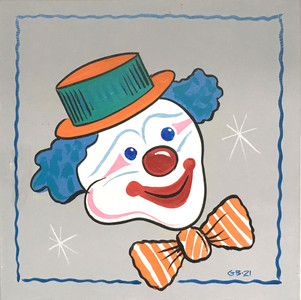 COLORFUL CLOWN PAINTING (#C-7)   WAS $40...NOW $20