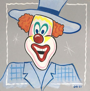 COLORFUL CLOWN PAINTING (#1)  WAS $40...NOW $20
