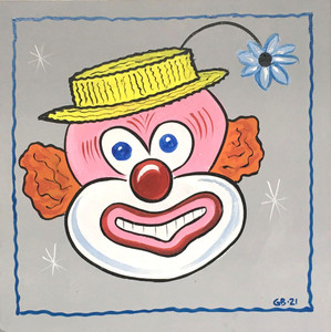 COLORFUL CLOWN PAINTING (#2)  WAS $40...NOW $20