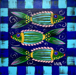 TRIPLE FISHES (13) by Kathleen Whittle