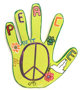 "PEACE HAND" Cutout by Miz Thang