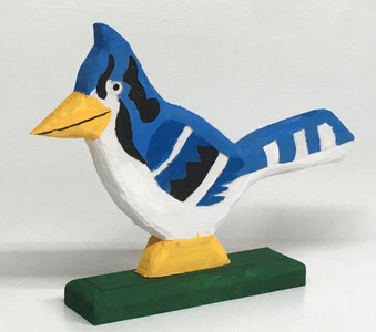 BLUE JAY CARVING - New Series of 10   by Minnie Adkins