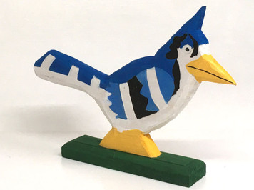 BLUE JAY CARVING New Series of 10 - by Minnie Adkins