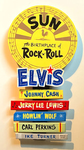 Records Plaque  - Elvis - Lewis - Cash - Perkins - by George Borum