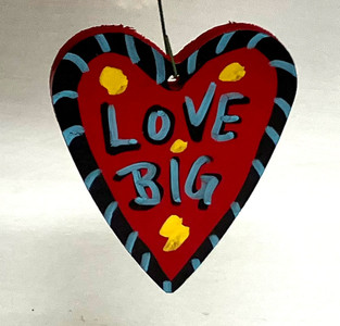 HEART SHAPE TREE ORNAMENT #26 by BEBO..WAS $10...NOW $6