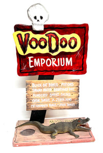 NEW ORLEANS VOODOO EMPORIUM - 3-D Construction with Alligator by George
