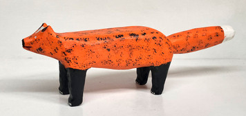 Bigger RED FOX CARVING by JIM LEWIS - NOW $125