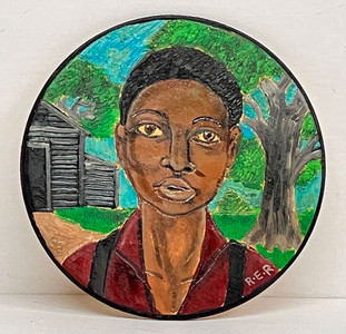 YOUNG BOY - 7" Wood Circle (38) by Richard Roebuck