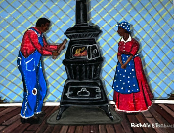 MAN & WOMAN with Stove (21) by Richard Roebuck