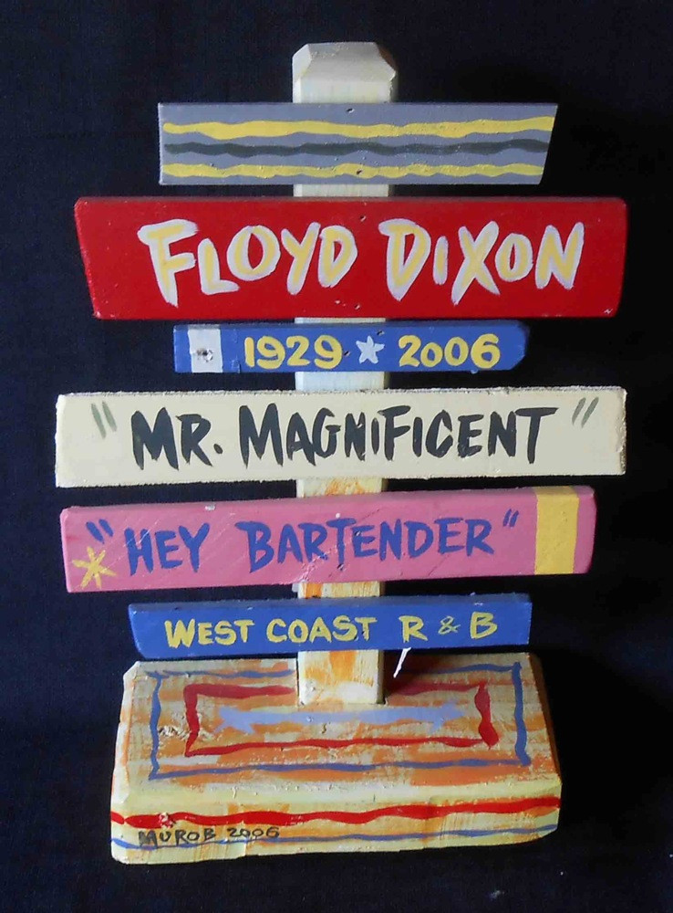 Floyd Dixon Bluesman Signpost by George Borum
