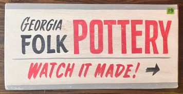 GEORGIA POTTERY SIGN . - SPECIAL PRICE