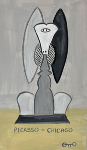 PICASSO STATUE in CHICAGO by OTTO
