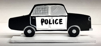 POLICE CAR CUTOUT by Eddie Armstrong-
