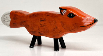 Famous RED FOX CARVING - 9" long by JoAnn Butts