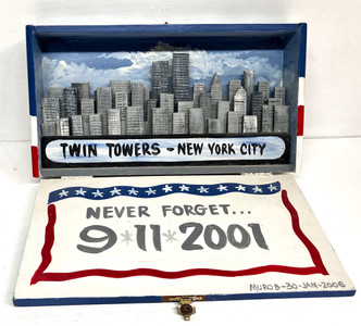 COLLECTOR'S ITEM - TWIN TOWERS -  Construction in a Cigar Box