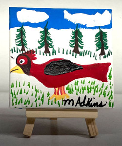 CARDINAL - RED BIRD PAINTING (31) by Minnie Adkins