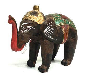 ELEPHANT CARVING -- Probably from India - 12" long