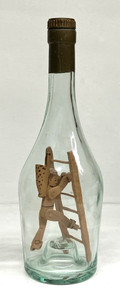 MAN CLIMBING LADDER in a 12" Bottle - Whimsey