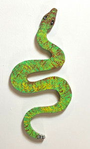 SMALL RATTLESNAKE - WOOD CUT-OUT - 7" x  13" by Eddie