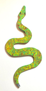 BIG RATTLESNAKE WOOD CUT-OUT - 10" x 23" by Eddie Armstrong