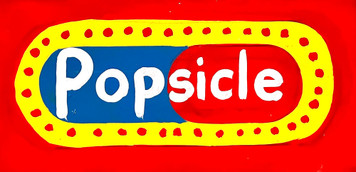 POPSICLE LOGO - 6"x12" Wood by Eddie Armstrong