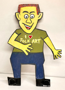 FOLK ART GUY - WOOD CUTOUT - 20" Tall