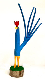 BLUE ROOSTER - (B-1) - 15"  -  by Minnie Adkins
