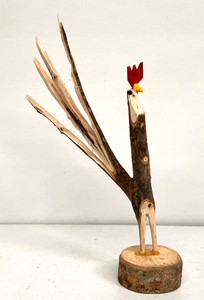 TREE LIMB ROOSTER  (B-4) - 12" Tall. -  By Minnie Adkins