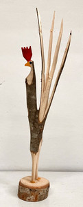 TREE LIMB ROOSTER - (B-9) - 15" Tall  - by Minnie Adkins