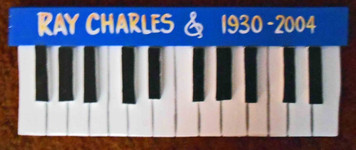 Ray Charles Piano Plaque --- by George Borum
