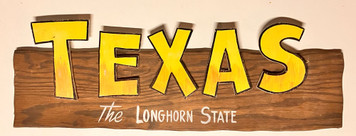 TEXAS WALL PLAQUE with CUT OUT LETTERS