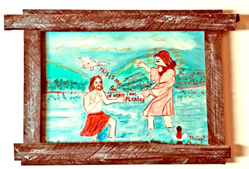 THE BAPTISM of JESUS -- Painting by Myrtice West  (1923-2010)