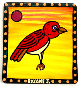 REDBIRD PAINTING (#28) by Roxane J