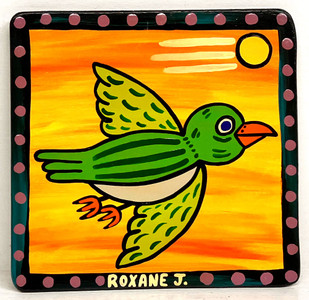 "QUAKER PARROT" Green Bird  (#26) by Roxane J