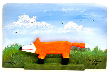 FOX -- MINNIE'S ANIMALS on DISPLAY (#4) -  by Minnie Adkins