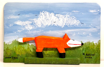 FOX  --  MINNIES ANIMALS on DISPLAY (#2)  by  Minnie and George