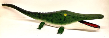 BIG ALLIGATOR  CARVING by JIM LEWIS