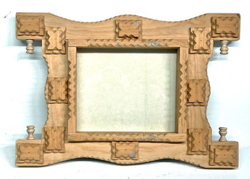 TRAMP ART PICTURE FRAME by Geo G Borum (1913--2012)