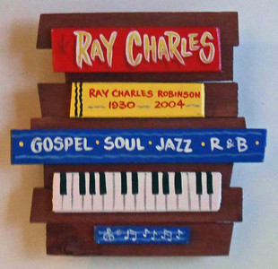 Ray Charles Wall Plaque by George Borum