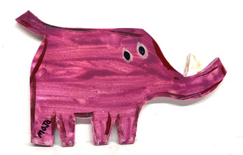 ELEPHANT WOOD CUT-OUT - 13" Longby MOJO