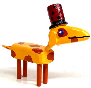 YELLOW DOG - Red Spots & Hat (42) by Willard J